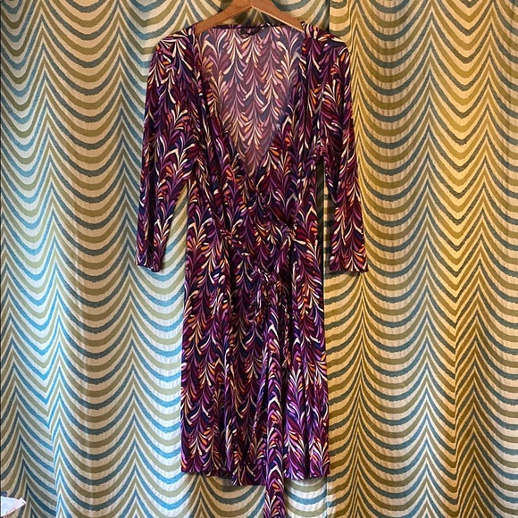 Tahari Wrap Around Dress 14 - Picture 1 of 6